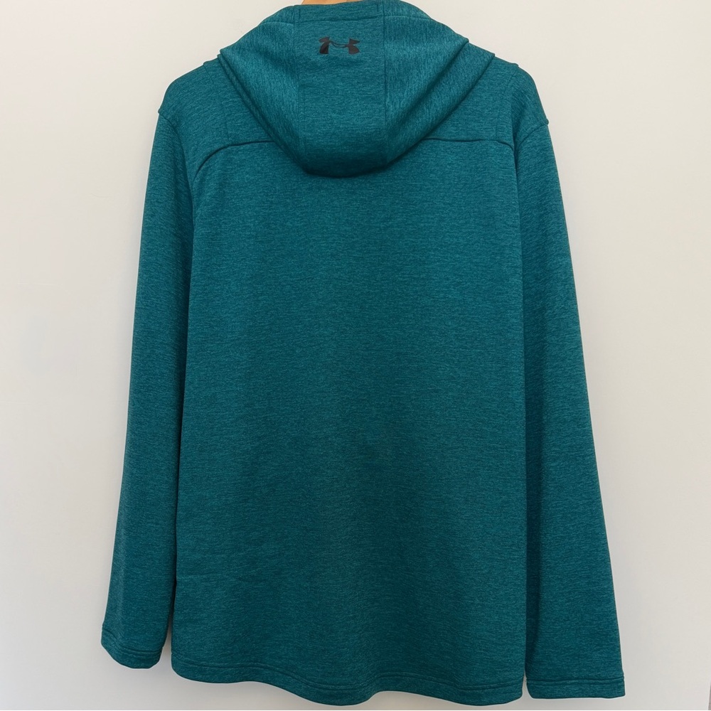 Men's Under Armour Teal Zip-Up Hoodie - Picture 3 of 5